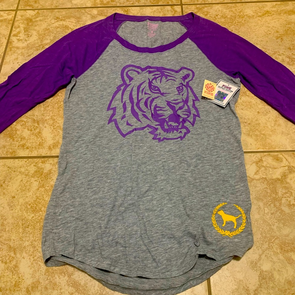 PINK by Victoria’s Secret LSU GEAUX Tigers women small shirt new with tags